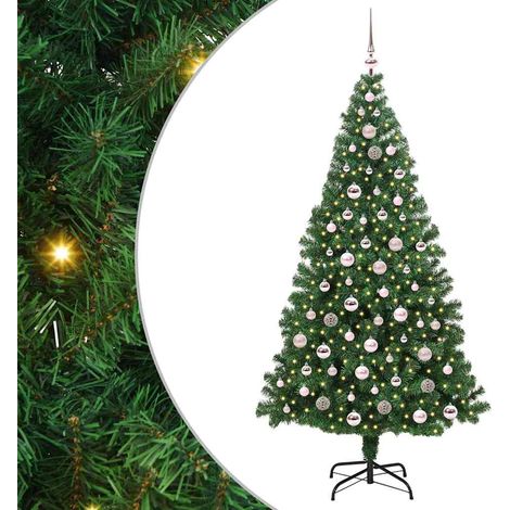 Sapin de Noël Arbre de Noël artificiel Vert 210 cm PVC, Acier et Plastique (1/5)