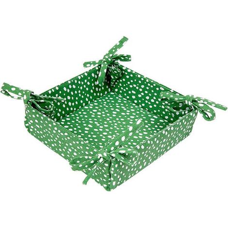 Dexam Sintra Recycled Cotton Spotted Bread Basket Green