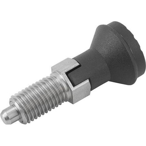KIPP Arretierbolzen M10x1 D5 Form C mit Rastnut Edelstahl (1/4)