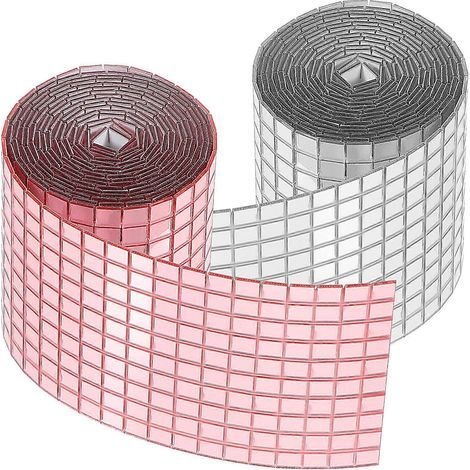 Selbstklebende Mosaikfliesenrollen für Bastelarbeiten, Spiegel und Wohndekoration. – 120,00 x 5,00 x 0,20 cm (1/3)