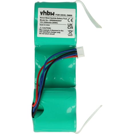 vhbw 1x Batterie compatible avec iRobot Roomba Combo robot électroménager (2500mAh, 12V, NiMH)