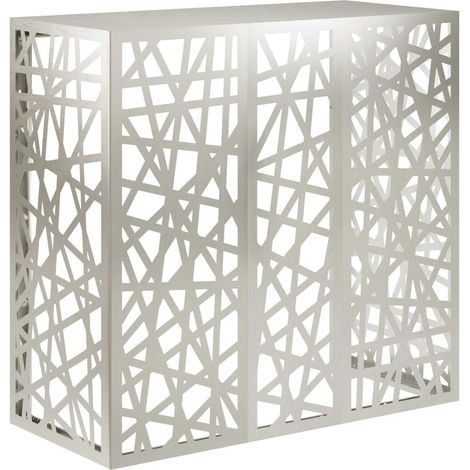 Klimaanlagenabdeckung Silber 110 x 50 x 105 cm Edelstahl vidaXL