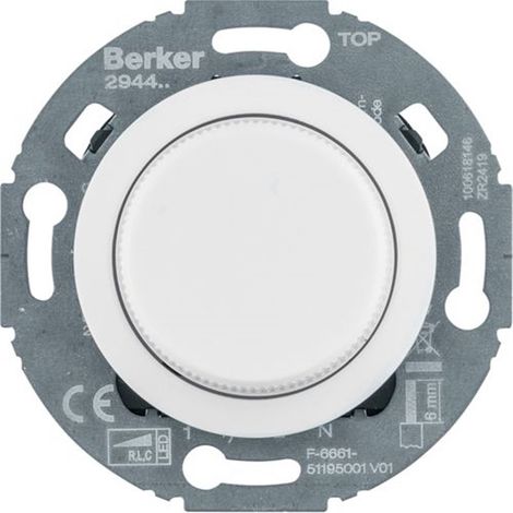 Berker serie 1930 Glas regulador blanco empotrado