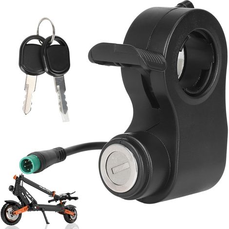 Serrure de porte pour scooter électrique Kukirin G2 Max, G2 Pro, G2 Pro DB 5 broches avec interrupteur de démarrage accélérateur avec fermetures