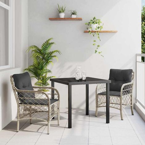 Ensemble de salle à manger pour jardin 3 pcs-Salon de jardin Gris clair 321991 (1/5)
