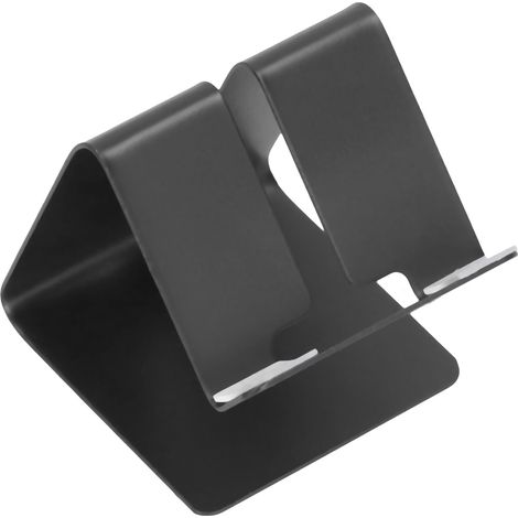 Handyhalterung aus Aluminiumlegierung, leicht und tragbar, Tischständer für Mobiltelefone und Tablets, Schwarz (1/5)