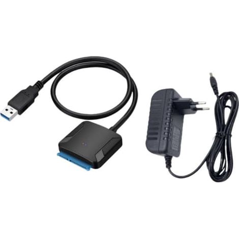 Câble d'adaptateur SATA à USB 3.0, adapté aux lecteurs de disque dur SSD/HDD 3.5 et 6.35 cm, convertisseur de disque dur SATA III (1/5)