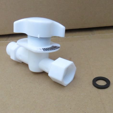 Vanne droite à filetage interne et externe 4 points, accessoires pour chauffe-eau 1/2", raccords rapides en POM, interrupteur de vanne mélangeuse (1/5)