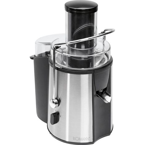 Centrifugeuse extracteur de jus 1000 W – Capacité 2 L – Bec extra large 75 mm – 2 vitesses réglables – Design inox noir – Bomann