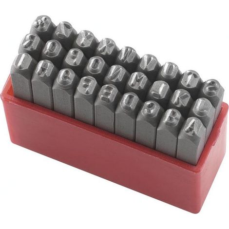 Jeu de poincons lettres 3 mm pour marquage p012/l03