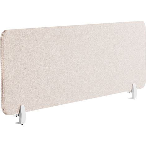 Séparateur de Bureau Beige Synthétique et Polyester 160 x 40 cm Ecran Visuel Wally