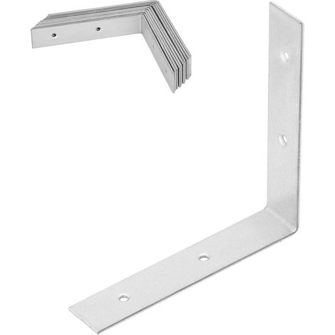 Conector angular para carpintería KOTARBAU® de acero inoxidable galvanizado de 100 x 100 x 20 mm, juego de 12 piezas.