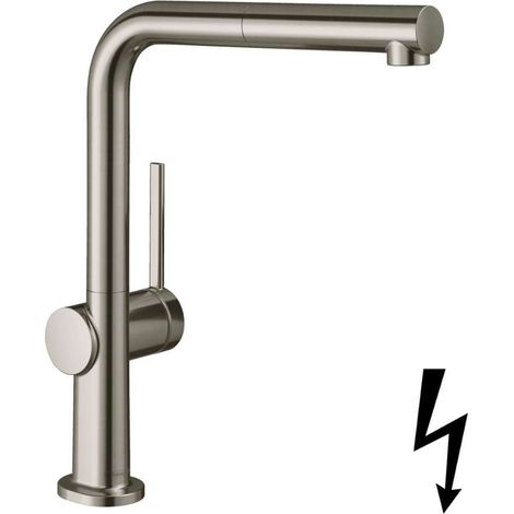 Mitigeur de lavabo Talis M54 270 ND, bec extractible, 1 jet, finition stain st opt (1/2)