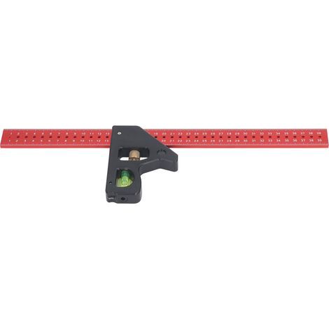 Équerre de Combinaison Aluminium Multifonction 40cm pour Mesures Précises à 90° et 45° (1/5)