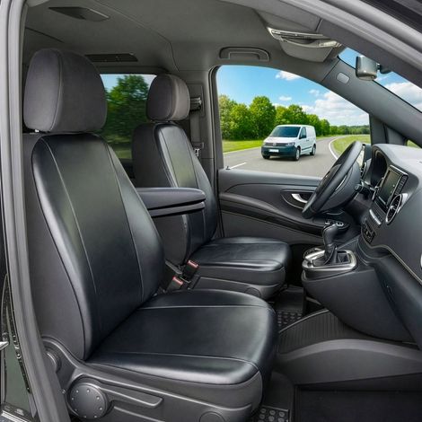 Housse de siège Transporter en simili cuir pour Citroën Berlingo, 2 sièges simples à l'avant (1/5)