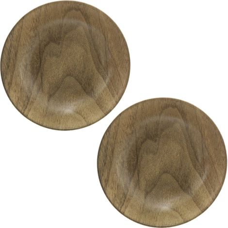 Lot de 2 assiettes creuses effet bois MOOD (1/5)