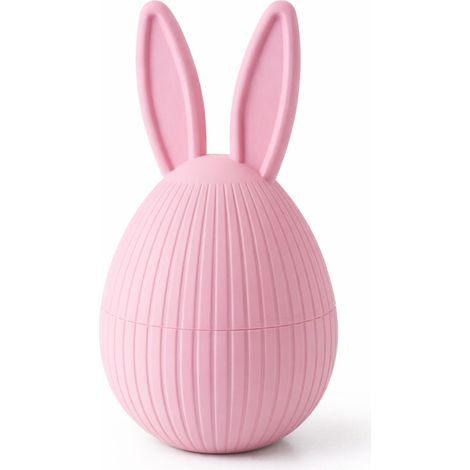 Huevo de Pascua con orejas de conejo, rosa, recipiente decorativo