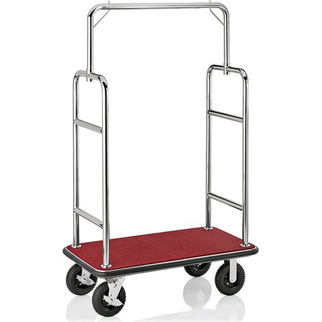 Chariot à bagages en Acier Inoxydable rouge L 1130 mm l 620 mm H 1830 mm 2 - Was Germany