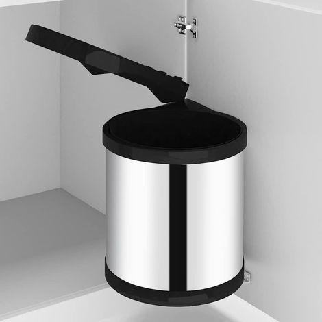 Kitchen Built-in Dust Bin Stainless Steel 8 L vidaXL