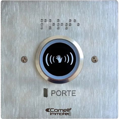Bouton Infrarouge Lumineux Monté Sur Facade Inox 100X100Mm Pour Pot Diam60 - COMELIT BP/508IRL-60