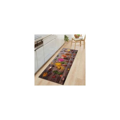 40x120cm Tapis de Cuisine, Vaisselle & Épices Devant Evier Lavable Antiderapant Comfort Tapis de Bain Paillasson Tapis de Sol Cuisine (1/5)