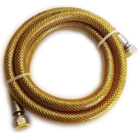 Tubo flessibile ff 1/2 lunghezza 100cm in acciaio inox laccio gas - gpl - metano cucina (1/3)