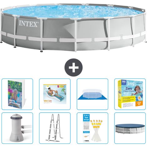 Prism Frame Pool Rund - 457x107 cm - 9-teilig S639