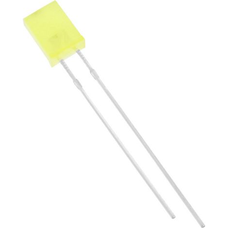 TRU COMPONENTS 1577441 LED bedrahtet Gelb Rechteckig 2 x 5 mm 75 mcd 120 ° 20 mA