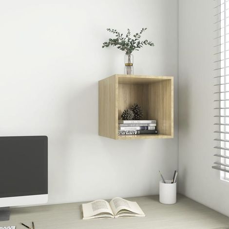 FIMEI Armoire murale Chêne Sonoma 37x37x37 cm Aggloméré (1/5)