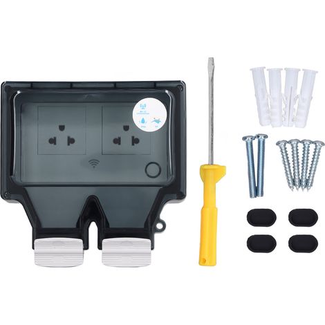 Ortviai Prise Extérieure WiFi Étanche IP66 avec Minuterie – 16 A, 110-250 V, pour Jardin et Terrasse (1/5)