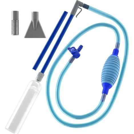 Aspirateur de bain à remous, aspirateur manuel sans fil de 3 m pour changement d'eau de piscine, aspirateur de spa portatif avec ampoule compressible, 2 buses, tuyau flexible pour nettoyer la saleté (1/4)