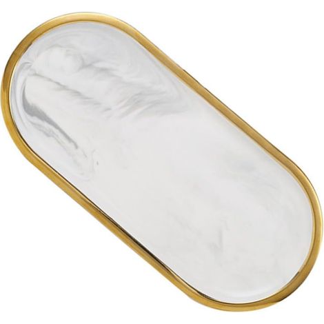 Schmucktablett im skandinavischen Stil mit weiß