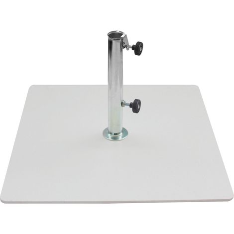 Base per Ombrellone da Giardino 20 Kg per Tubi Ø45mm in Metallo Bianco