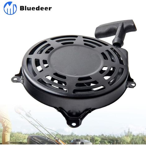 Démarreur à câble pour Briggs & Stratton 497680 498144 Démarreur manuel pour tondeuse à gazon pour la corde de traction de traction, noir (1/4)