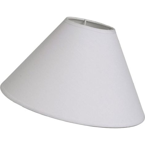 Abat-jour conique gris 30 cm compatible E14 et E27 (1/4)