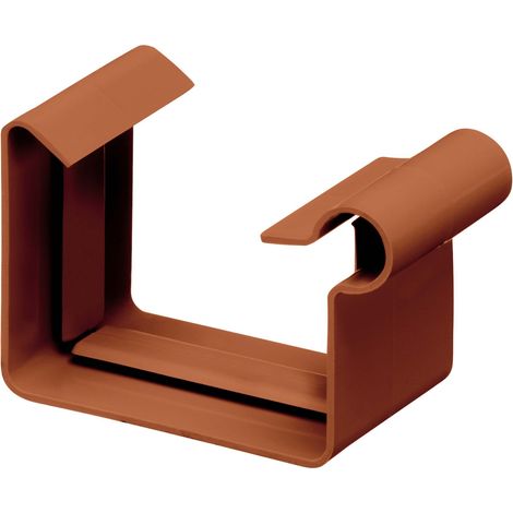 INEFA Raccord de gouttière, raccord en PVC pour gouttière, accessoires de gouttière, Made in Germany - 68mm brun