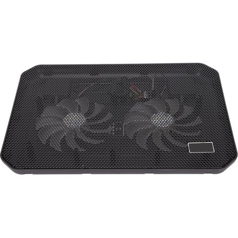 Support PC portable ventilé double ventilateurs angle ergonomique dissipation rapide USB silencieux refroidisseur pour ordinateur portable moins 17 pouces (1/5)