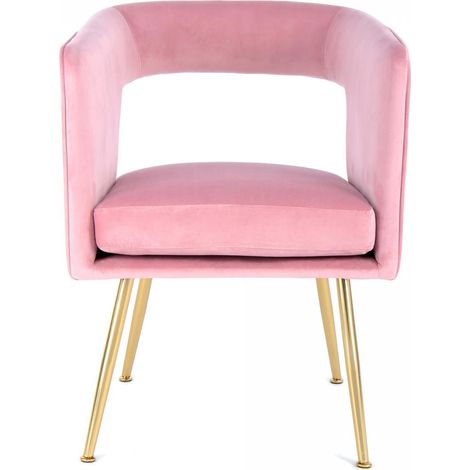 Fauteuil semi artisanal AME 63x60 rose