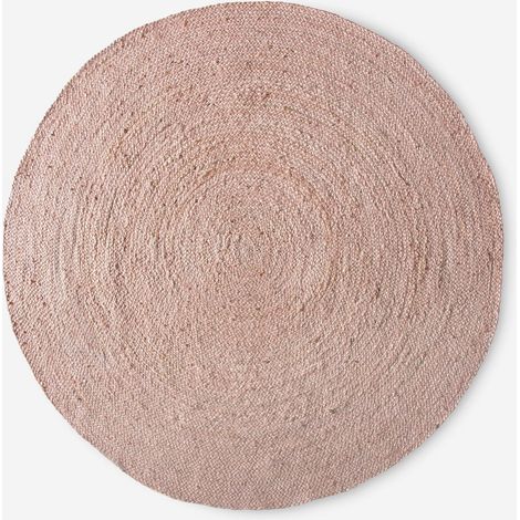 ALFOMBRA YUTE REDONDA ROSA Ø140CM