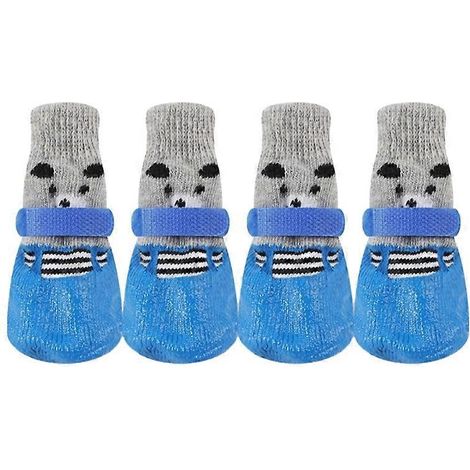 Wasserdichte, rutschfeste Outdoor-Hundesocken, blau, Größe M Hundeschuhe mit wasserabweisenden Pfoten rutschfeste Outdoor-Haustiersocken.