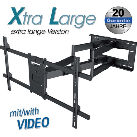 my Wall HX27-2XL - Soporte de Pared para televisores LCD (Giratorio, soporta hasta 50 kg, para Pantallas de 42" a 80"), Color Negro (1/5)