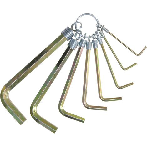 Stiftschlüssel 6-kant 2-10 mm Stiftschlüsselsatz Sechskant 8-teilig C60 Stahl