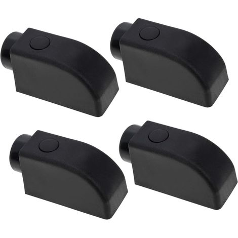 Lot de 4 Verrous de Fenêtre Coulissante en Plastique Noir, Facile à Installer et Remplacer, Sécurité la Maison L'école