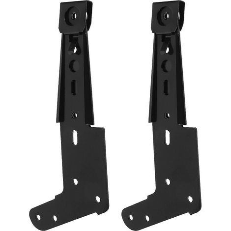 Connecteurs métalliques robustes pour fixations de canapé, lot de 4, noirs (1/5)