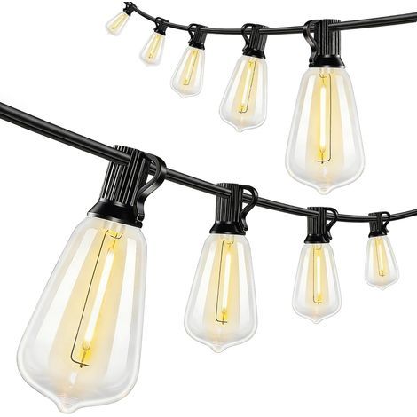 Guirlande lumineuse rideau avec 50 LED, 18 m de long, étanche aux éclaboussures (IP44), pour décoration intérieure et extérieure (1/5)
