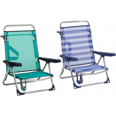 Sedia da spiaggia 607-alf reclinabile alluminio fibreline alco (1/3)