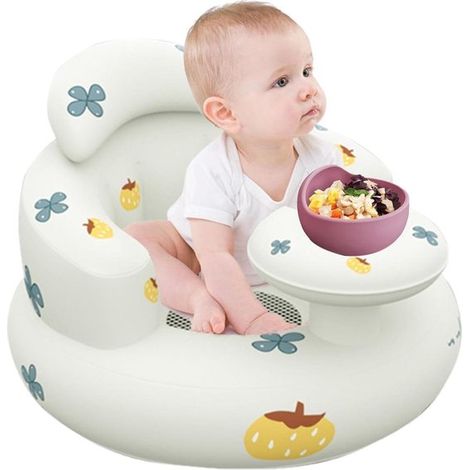Sedia gonfiabile per bambini, seggiolino per neonati, seduta comoda, pompa ad aria integrata, 49 x 35 cm A (1/5)