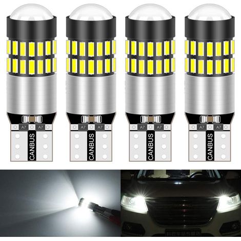 T10 168 175 194 2825 W5W CanBus LED-Lampen 3014 30SMD Linse DC 12V Innenraumleuchte mit Leselampe, Seitenmarkierungsleuchten und Kennzeichenbeleuchtung, Xenonweiß, 2,7W