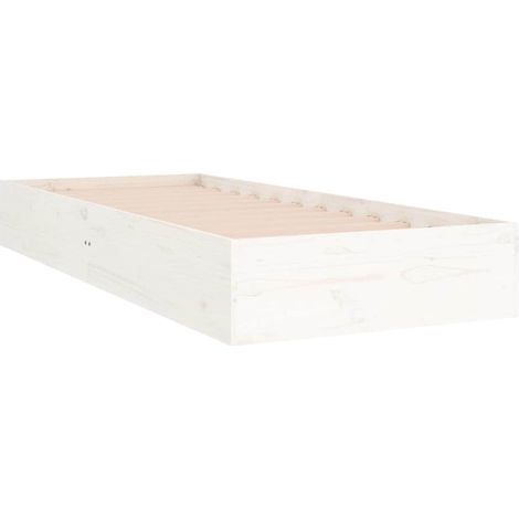 Estructura cama individual sin colchón madera blanco 90x190 cm vidaXL (1/5)