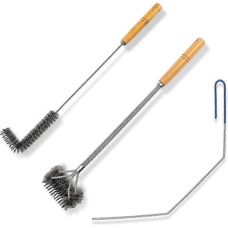 Ensemble de 3 outils de nettoyage pour friteuse, brosse en acier inoxydable pour friteuse à panier, compatible avec les friteuses à air chaud (réf. fg2025031702499). (1/4)